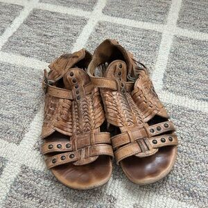 Bed Stu Brown Leather Sandals